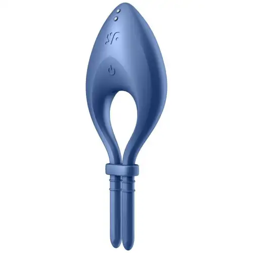 Эрекционное смарт-виброкольцо лассо с регулировкой размера Satisfyer Bullseye Blue photo 1