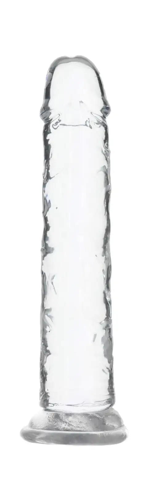 Прозрачный фаллоимитатор на присоске ADDICTION Vertical Dong 7″, вибропуля в подарок photo 1