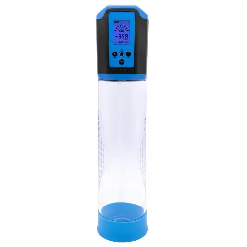 Автоматическая вакуумная помпа Men Powerup Passion Pump Blue, LED-табло, перезаряжаемая, 8 режимов photo 1