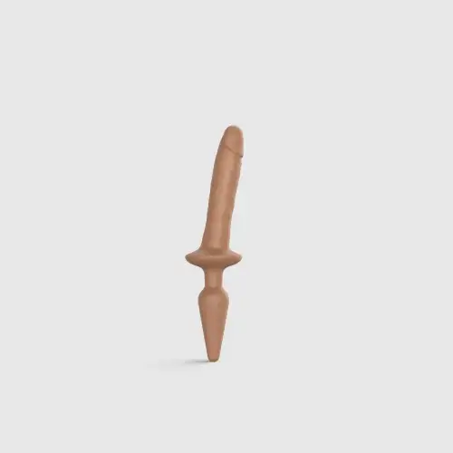 Анальная пробка с дилдо 2в1 Strap-On-Me SWITCH PLUG-IN REALISTIC DILDO Caramel S, диаметр 3,3/2,9 см photo 1
