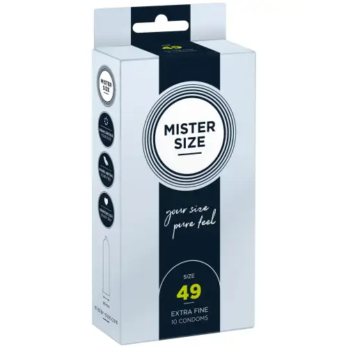 Презервативы Mister Size - pure feel - 49 (10 condoms), толщина 0,05 мм photo 1