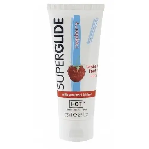 Съедобный лубрикант SUPERGLIDE RASPBERRY 75 ML photo 1