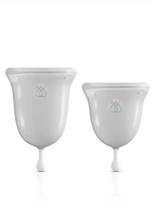 Jimmyjane Menstrual Cups - набор менструальных чаш, 14 мл и 21 мл, прозрачный photo 1