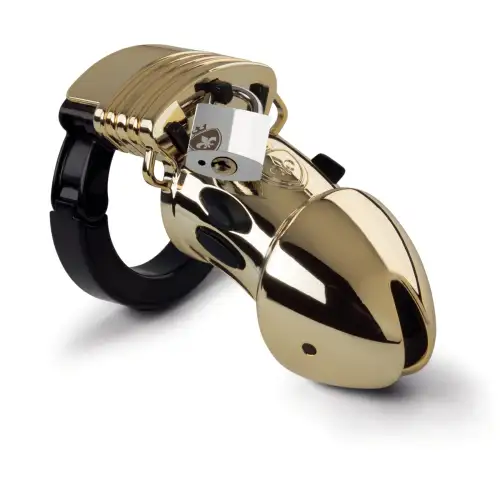 Клетка для члена с электростимуляцией Mystim Pubic Enemy No 1 - Gold Edition photo 1