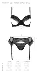 Комплект Passion KERRIA SET WITH OPEN BRA black L/XL - ECO Passion photo 5