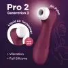 Вакуумный клиторальный стимулятор Satisfyer Pro 2 Generation 3 with Liquid Air Wine Red photo 2