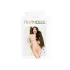 Боди Penthouse Scandalous S/L White, крупная сетка, высокий воротник, длинные рукава photo 3