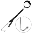 Анальный крюк с ошейником из натуральной кожа Art of Sex - Anal hook, Черный photo 1
