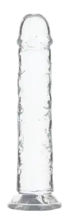 Прозрачный фаллоимитатор ADDICTION Vertical Dong 8″, присоска, диаметр 3,8 см, вибропуля в подарок photo 1