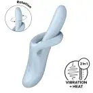 Вибратор с ротацией Satisfyer Heat Flex 4 Blue, подогрев до 39°C photo 1