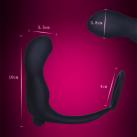 Массажер простаты. С кольцом на пенис. Силикон. С вибрацией. photo 4