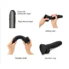 Реалистичный фаллоимитатор Strap-On-Me Sliding Skin Realistic Dildo Black - S, эффект подвижной кожи photo 2