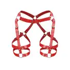 Гартеры Art of Sex - Claire, натуральная кожа, размер XS-М, цвет красный photo 3