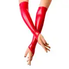 Виниловые миттинки Art of Sex - Lora длинные, размер S, цвет красный photo 2