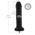 Силиконовый фаллоимитатор для секс-машин Hismith 7.1″ Anal Dildo Black, система KlicLok photo 3