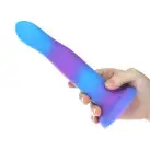 Светящийся в темноте фаллоимитатор ADDICTION Rave 8″ Glow in the Dark Dildo Blue Purple, 20,3 см photo 5